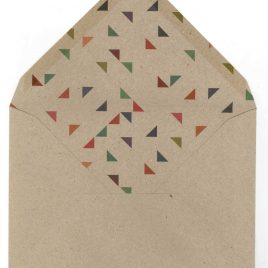 מארז 100 מעטפות קראפט סגנון רטרו גודל 13.5X18.5 ס”מ עם הדפסה פנימית