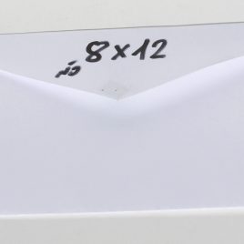 מעטפה לבנה  קטנה גודל 8X12 ס”מ  – 25 יחידות במארז