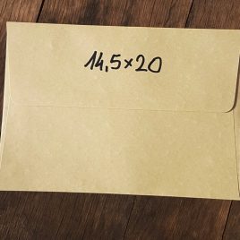 25 מעטפות גוון קראפט בהיר גודל 14.5X20 ס”מ