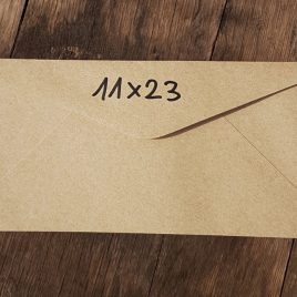 25 מעטפות קראפט איכותי גודל 11X23 ס”מ