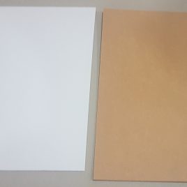 מארז 12 יחידות נייר קראפט חום/לבן 350 גרם גודל A4