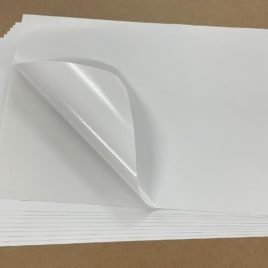 מארז 10 דפים מדבקה פוליאסטר לבן גודל 9X12.5 אינץ