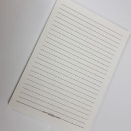 מארז נייר מונקן שמנת דפי שורה עם עיטור גוון חום כהה A4 מתקפל לA5