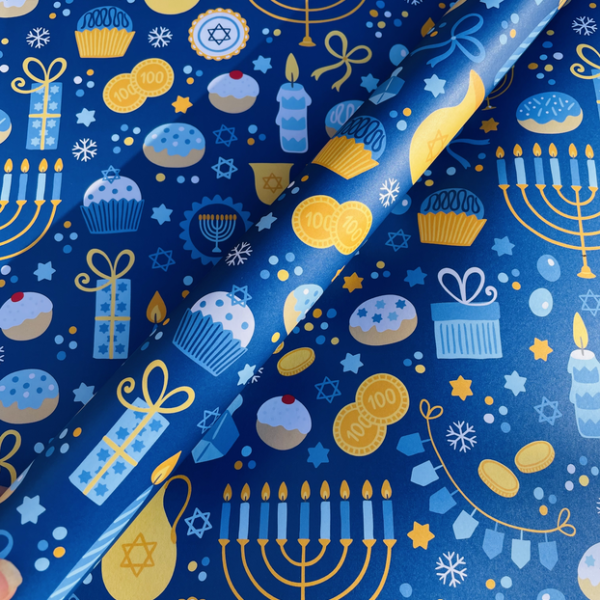 חנוכה כחול לבן צהוב