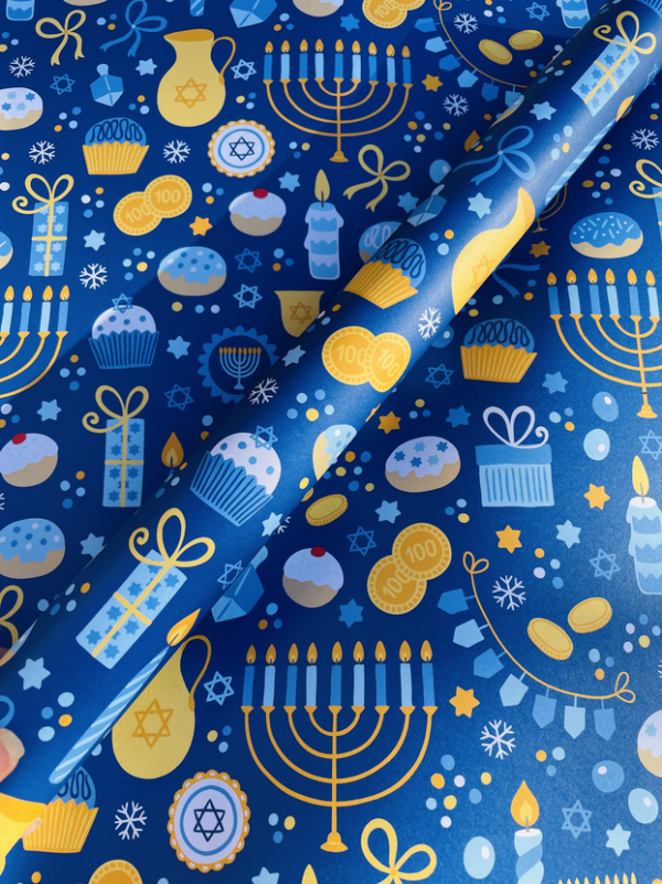 חנוכה כחול לבן צהוב