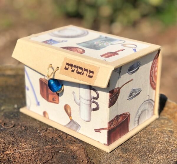 קיט קופסת דפי מתכונים מכסה עליון וכנף סגירה