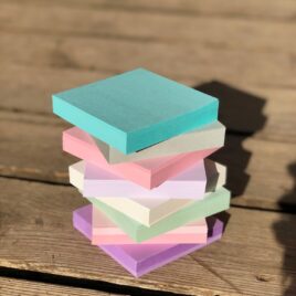 מארז  4 קיט ממו בלוקים 150 דף בבלוק  גודל 9.5X9.5 ס”מ כולל ציפבורד חתוך