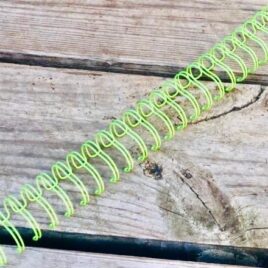 זוג ספירלות ירוק בהיר 2:1 קוטר  5/8  אינץ מתאים לכריכה באורך מקסימלי 12 אינץ