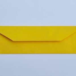 100 מעטפות גוון צהוב שמש מידה 7X23 ס”מ 120 גרם