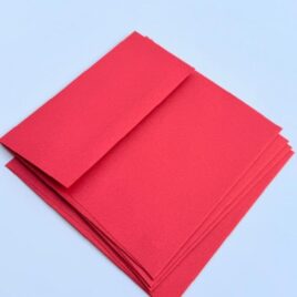 50 מעטפות גוון אדום פופאי מידה 14X14 ס”מ 120 גרם