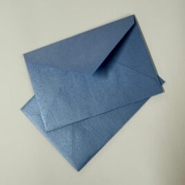 מארז 25 מעטפות נייר שימר גוון תכלת  120 גרם גודל 8X11 ס”מ